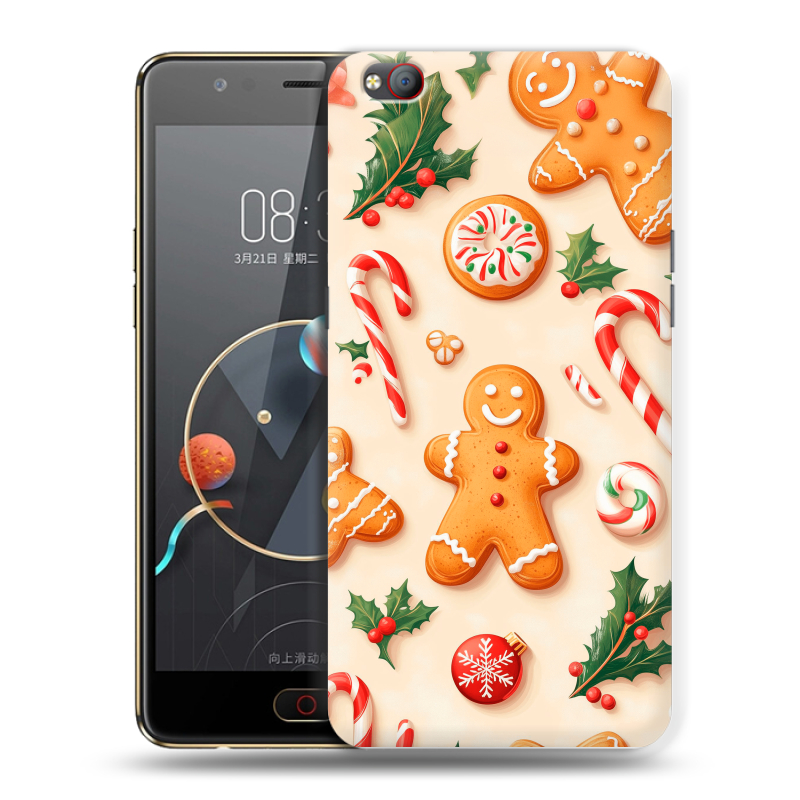 Пластиковый чехол на ZTE Nubia M2 Lite с принтом Новый год Пластиковый чехол на ZTE Nubia M2 Lite с принтом Новый год