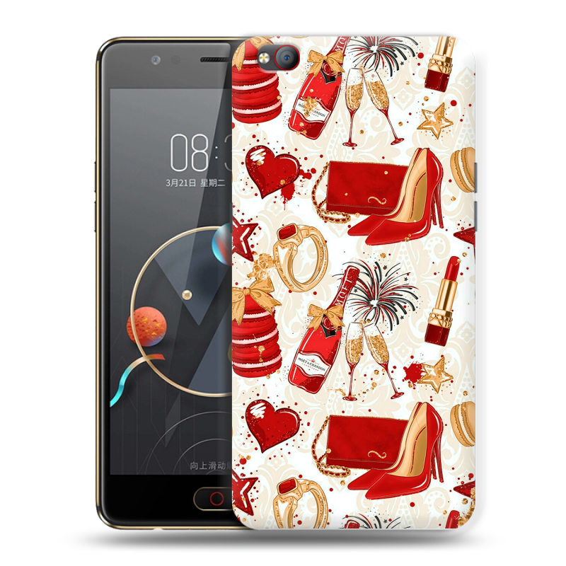 Пластиковый чехол на ZTE Nubia M2 Lite с принтом Новый год Пластиковый чехол на ZTE Nubia M2 Lite с принтом Новый год