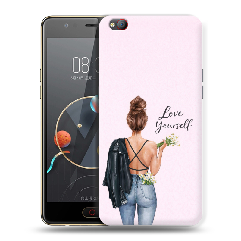 Пластиковый чехол на ZTE Nubia M2 Lite с принтом женский Пластиковый чехол на ZTE Nubia M2 Lite с принтом женский