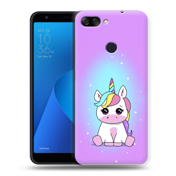 Пластиковый чехол на ASUS ZenFone Max Plus M1 с принтом Единорог Пластиковый чехол на ASUS ZenFone Max Plus M1 с принтом Единорог