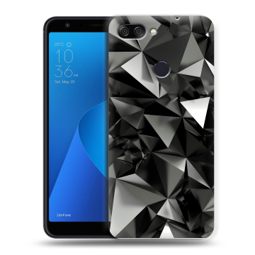 Пластиковый чехол на ASUS ZenFone Max Plus M1 с принтом Черные кристаллы Пластиковый чехол на ASUS ZenFone Max Plus M1 с принтом Черные кристаллы