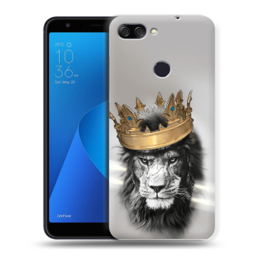 Пластиковый чехол на ASUS ZenFone Max Plus M1 с принтом Лев с короной Пластиковый чехол на ASUS ZenFone Max Plus M1 с принтом Лев с короной