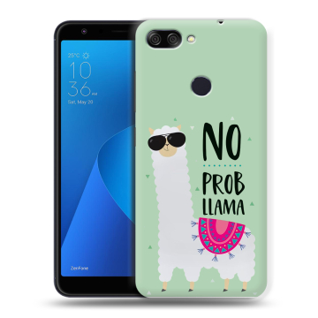 Пластиковый чехол на ASUS ZenFone Max Plus M1 с принтом Лама Пластиковый чехол на ASUS ZenFone Max Plus M1 с принтом Лама
