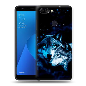 Пластиковый чехол на ASUS ZenFone Max Plus M1 с принтом Волки Пластиковый чехол на ASUS ZenFone Max Plus M1 с принтом Волки