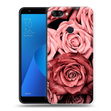 Пластиковый чехол на ASUS ZenFone Max Plus M1 с принтом Цветы розы Пластиковый чехол на ASUS ZenFone Max Plus M1 с принтом Цветы розы