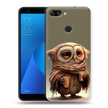 Пластиковый чехол на ASUS ZenFone Max Plus M1 с принтом Сова Пластиковый чехол на ASUS ZenFone Max Plus M1 с принтом Сова