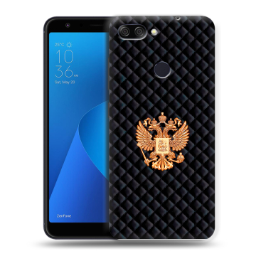 Пластиковый чехол на ASUS ZenFone Max Plus M1 с принтом Герб России принт Пластиковый чехол на ASUS ZenFone Max Plus M1 с принтом Герб России принт