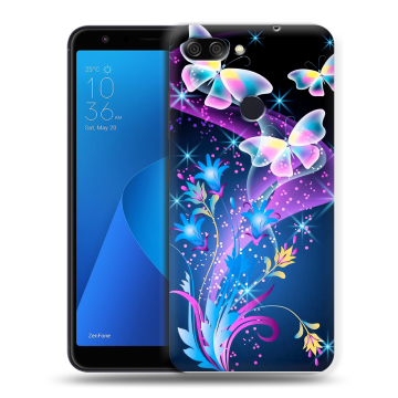Пластиковый чехол на ASUS ZenFone Max Plus M1 с принтом Бабочки Пластиковый чехол на ASUS ZenFone Max Plus M1 с принтом Бабочки