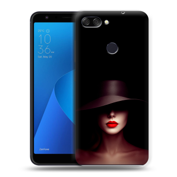 Пластиковый чехол на ASUS ZenFone Max Plus M1 с принтом Девушка в шляпе