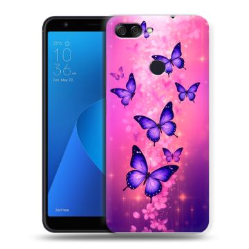 Пластиковый чехол на ASUS ZenFone Max Plus M1 с принтом Бабочки Пластиковый чехол на ASUS ZenFone Max Plus M1 с принтом Бабочки