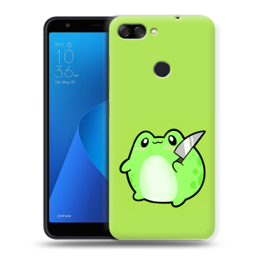 Пластиковый чехол на ASUS ZenFone Max Plus M1 с принтом Лягушенок