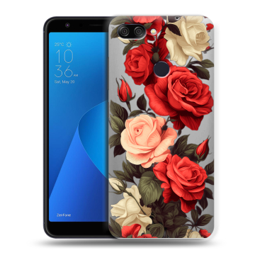 Пластиковый чехол на ASUS ZenFone Max Plus M1 с принтом Розы