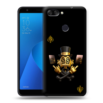 Пластиковый чехол на ASUS ZenFone Max Plus M1 с принтом Золотой скрудж макдак