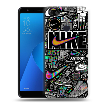 Пластиковый чехол на ASUS ZenFone Max Plus M1 с принтом Найк Пластиковый чехол на ASUS ZenFone Max Plus M1 с принтом Найк