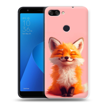 Пластиковый чехол на ASUS ZenFone Max Plus M1 с принтом милая лиса Пластиковый чехол на ASUS ZenFone Max Plus M1 с принтом милая лиса