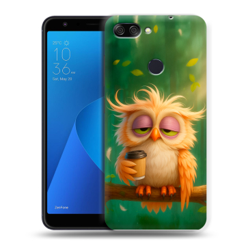 Пластиковый чехол на ASUS ZenFone Max Plus M1 с принтом сова Пластиковый чехол на ASUS ZenFone Max Plus M1 с принтом сова