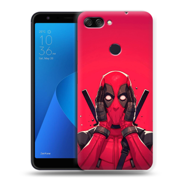 Пластиковый чехол на ASUS ZenFone Max Plus M1 с принтом Дедпул Deadpool Пластиковый чехол на ASUS ZenFone Max Plus M1 с принтом Дедпул Deadpool