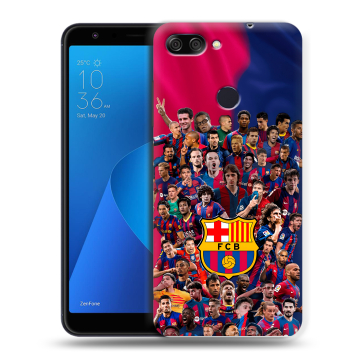 Пластиковый чехол на ASUS ZenFone Max Plus M1 с принтом Барселона Barcelona