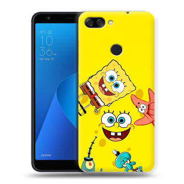 Пластиковый чехол на ASUS ZenFone Max Plus M1 с принтом Спанч боб Спанчбоб Пластиковый чехол на ASUS ZenFone Max Plus M1 с принтом Спанч боб Спанчбоб