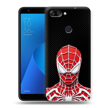 Пластиковый чехол на ASUS ZenFone Max Plus M1 с принтом человек паук spiderman Пластиковый чехол на ASUS ZenFone Max Plus M1 с принтом человек паук spiderman