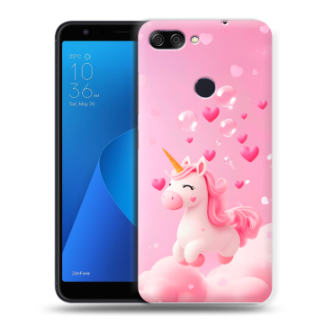 Пластиковый чехол на ASUS ZenFone Max Plus M1 с принтом Единорог Пластиковый чехол на ASUS ZenFone Max Plus M1 с принтом Единорог