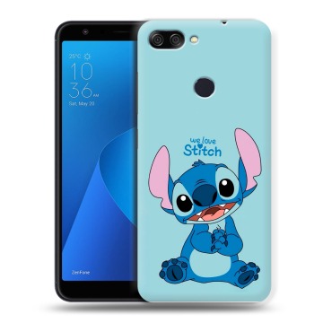 Пластиковый чехол на ASUS ZenFone Max Plus M1 с принтом Лило и Стич