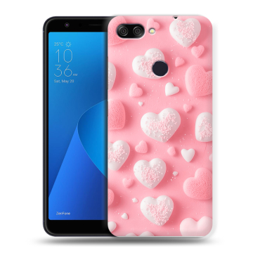 Пластиковый чехол на ASUS ZenFone Max Plus M1 с принтом Сердечки Пластиковый чехол на ASUS ZenFone Max Plus M1 с принтом Сердечки