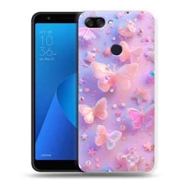 Пластиковый чехол на ASUS ZenFone Max Plus M1 с принтом Бабочки