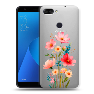 Пластиковый чехол на ASUS ZenFone Max Plus M1 с принтом Цветы