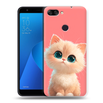 Пластиковый чехол на ASUS ZenFone Max Plus M1 с принтом Розовый котенок