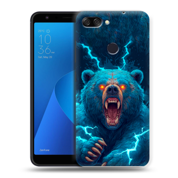 Пластиковый чехол на ASUS ZenFone Max Plus M1 с принтом Медведь