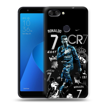 Пластиковый чехол на ASUS ZenFone Max Plus M1 с принтом Реал Роналдо