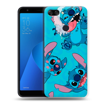 Пластиковый чехол на ASUS ZenFone Max Plus M1 с принтом Лило и Стич