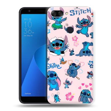 Пластиковый чехол на ASUS ZenFone Max Plus M1 с принтом Лило и Стич Пластиковый чехол на ASUS ZenFone Max Plus M1 с принтом Лило и Стич