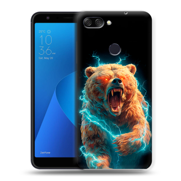Пластиковый чехол на ASUS ZenFone Max Plus M1 с принтом Медведь