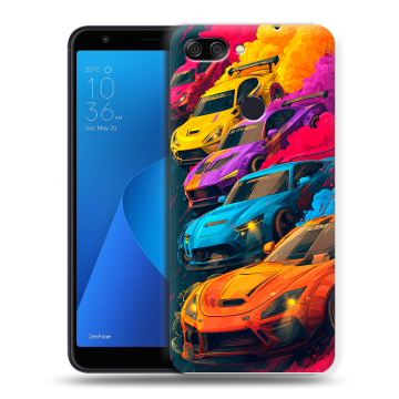 Пластиковый чехол на ASUS ZenFone Max Plus M1 с принтом Тачки