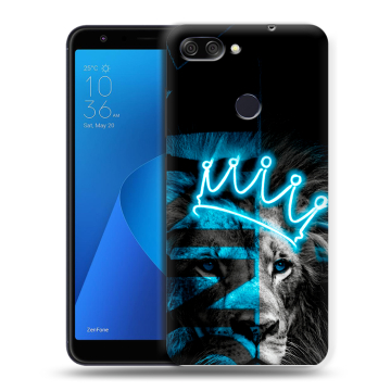 Пластиковый чехол на ASUS ZenFone Max Plus M1 с принтом Король лев Пластиковый чехол на ASUS ZenFone Max Plus M1 с принтом Король лев