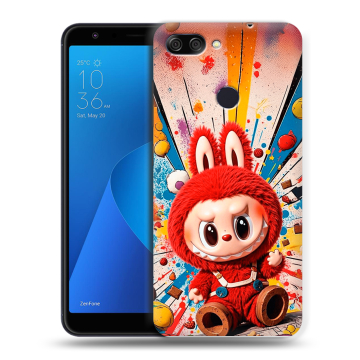 Пластиковый чехол на ASUS ZenFone Max Plus M1 с принтом Labubu Лабубу Пластиковый чехол на ASUS ZenFone Max Plus M1 с принтом Labubu Лабубу