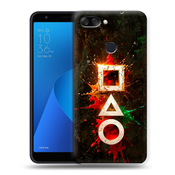 Пластиковый чехол на ASUS ZenFone Max Plus M1 с принтом Squid Game Игра кальмара