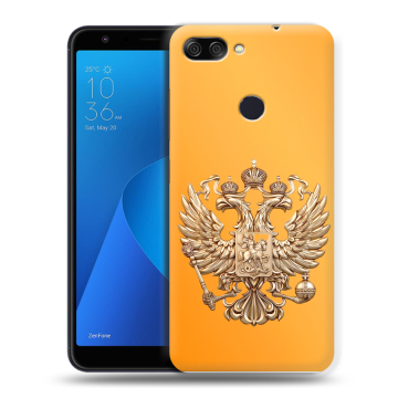 Пластиковый чехол на ASUS ZenFone Max Plus M1 с принтом Герб Флаг России Пластиковый чехол на ASUS ZenFone Max Plus M1 с принтом Герб Флаг России