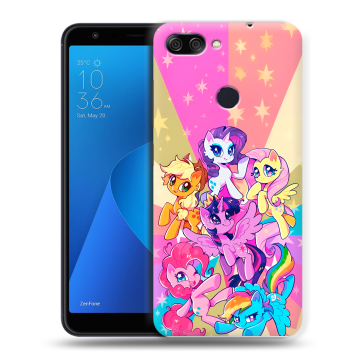 Пластиковый чехол на ASUS ZenFone Max Plus M1 с принтом My little pony Дружба чудо Пластиковый чехол на ASUS ZenFone Max Plus M1 с принтом My little pony Дружба чудо