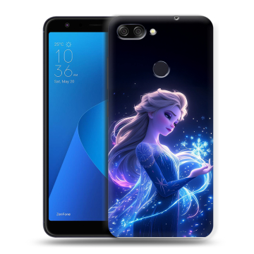 Пластиковый чехол на ASUS ZenFone Max Plus M1 с принтом Холодное сердце Frozen
