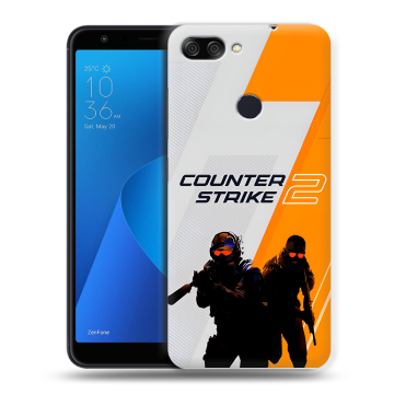Пластиковый чехол на ASUS ZenFone Max Plus M1 с принтом Counter Strike