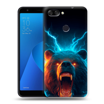 Пластиковый чехол на ASUS ZenFone Max Plus M1 с принтом Медведь Пластиковый чехол на ASUS ZenFone Max Plus M1 с принтом Медведь