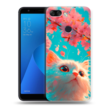 Пластиковый чехол на ASUS ZenFone Max Plus M1 с принтом Красивый кот Пластиковый чехол на ASUS ZenFone Max Plus M1 с принтом Красивый кот