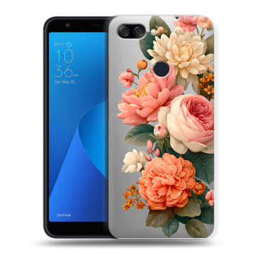 Пластиковый чехол на ASUS ZenFone Max Plus M1 с принтом цветы Пластиковый чехол на ASUS ZenFone Max Plus M1 с принтом цветы