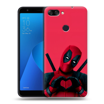 Пластиковый чехол на ASUS ZenFone Max Plus M1 с принтом Дедпул Deadpool Пластиковый чехол на ASUS ZenFone Max Plus M1 с принтом Дедпул Deadpool