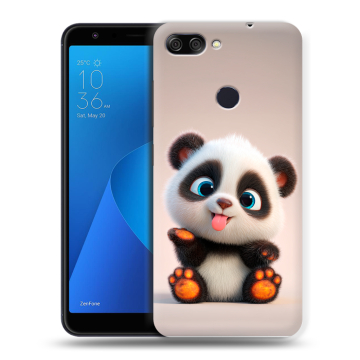 Пластиковый чехол на ASUS ZenFone Max Plus M1 с принтом милая панда