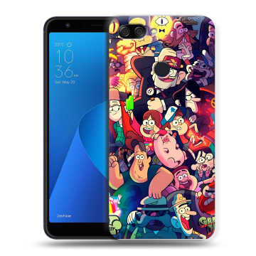 Пластиковый чехол на ASUS ZenFone Max Plus M1 с принтом Gravity Falls Гравити Фолз