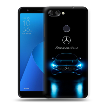 Пластиковый чехол на ASUS ZenFone Max Plus M1 с принтом Mercedes Мерседес
